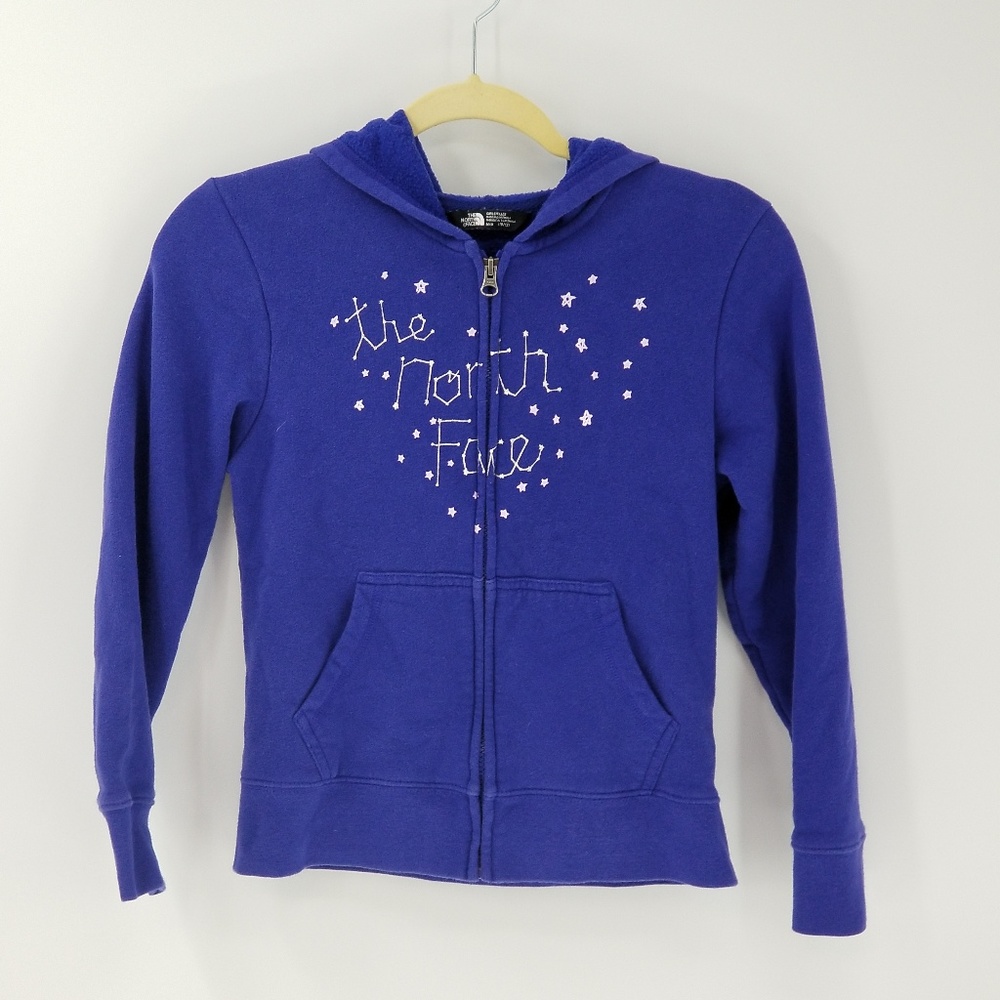 North Face Stars Zip Up Hoodie Sweatshirt